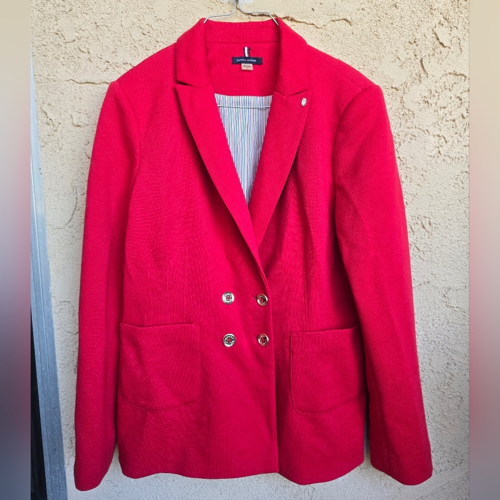 Tommy Hilfiger Scarlet Red Blazer Size 10